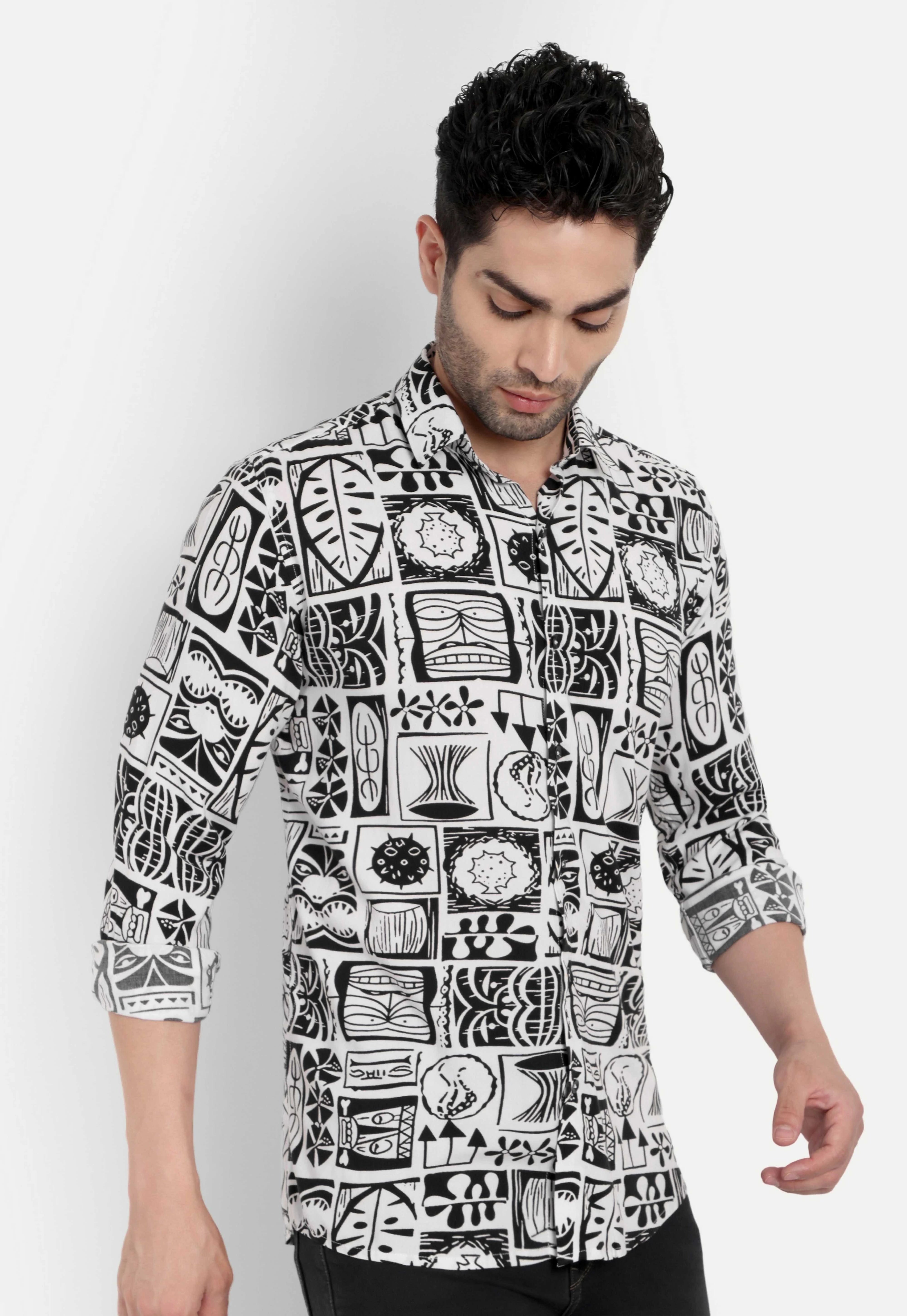 Olive Tangle Full Sleeve Canvas Shirt